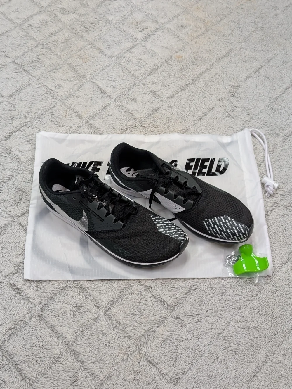 Nike Zoom Rival 6 XC Black Silver Cross Country Spikes Mens 10.5 DX7999-001 NEW
